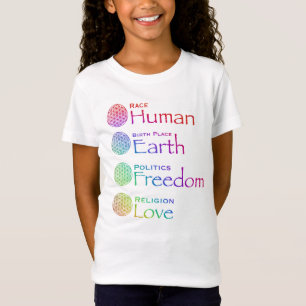 Race: Human Birthplace: Earth Politics: Freedom  T-Shirt