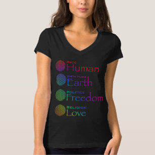 Race: Human Birthplace: Earth Politics: Freedom   T-Shirt