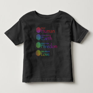 Race: Human Birthplace: Earth Politics: Freedom Toddler T-Shirt