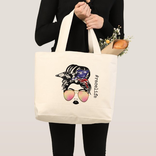 Race Life Large Tote Bag (Front (Product))