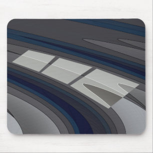 Race on blue grey track mouse mat