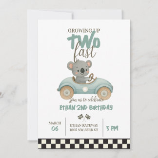 Race On Over – Car-Themed Birthday Invite