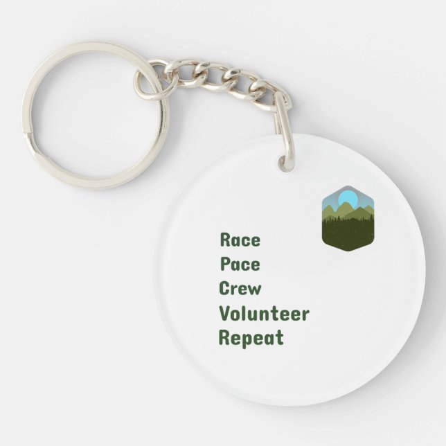 Race Pace Crew Volunteer Repeat Key Ring (Front)