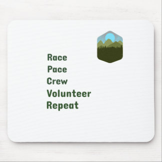 Race Pace Crew Volunteer Repeat Mouse Mat