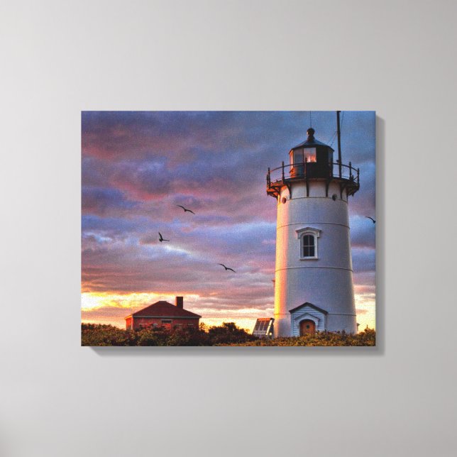 Race Point Lighthouse Canvas Print (Front)