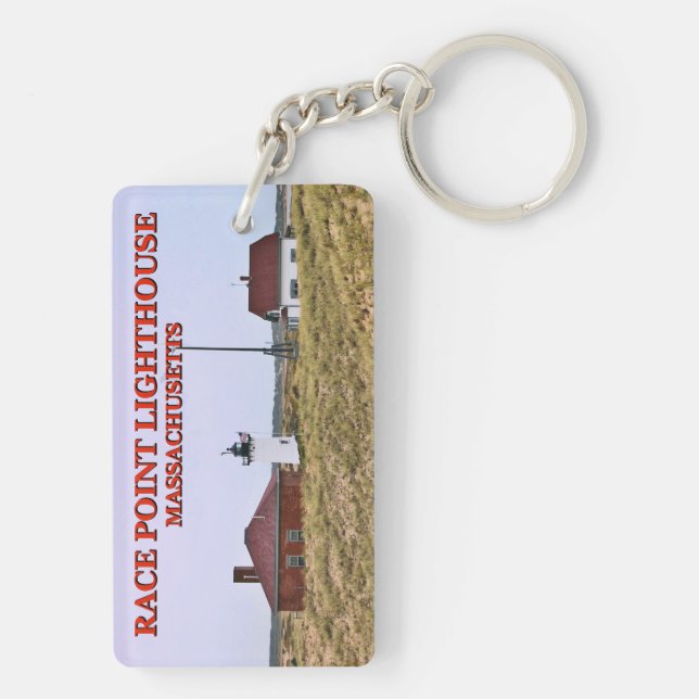 Race Point Lighthouse, Cape Cod, Massachusetts Key Ring (Back)
