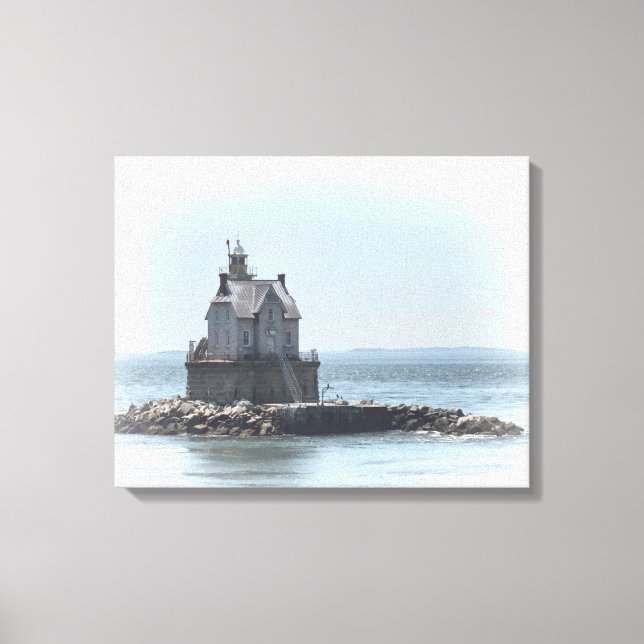 Race Rock Lighthouse - In A Lighter Tone Canvas Print (Front)