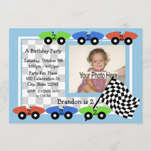 Race Time/ Photo Invitation