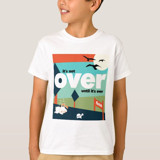 Race to Finish - Motivational kids T-Shirt (Front)