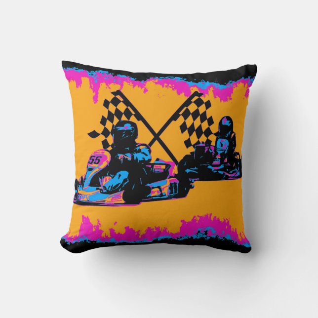 Race to the Finish - Go Kart Racers    Cushion (Front)