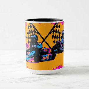 Race to the Finish - Go Kart Racers   Mug