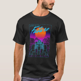 Race To the Future Vaporwave Drag Race Car Car Guy T-Shirt