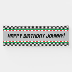 Race Track Birthday Banner, Customise it! Banner