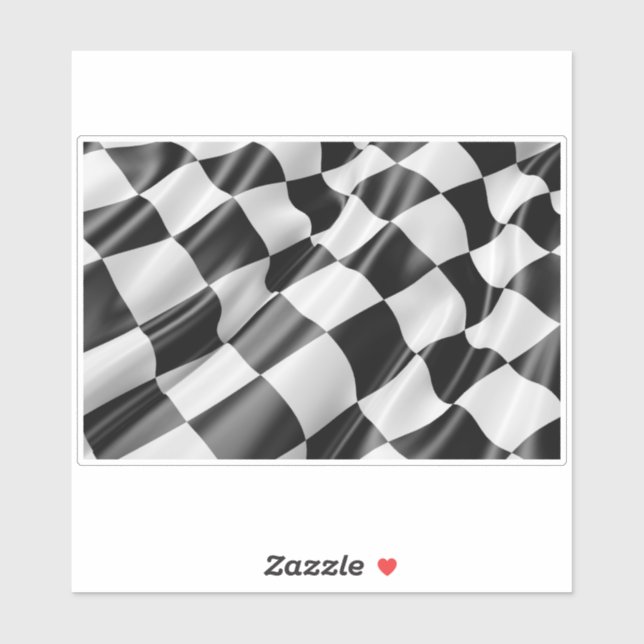 Race Track Flag Vinyl Sticker (Sheet)