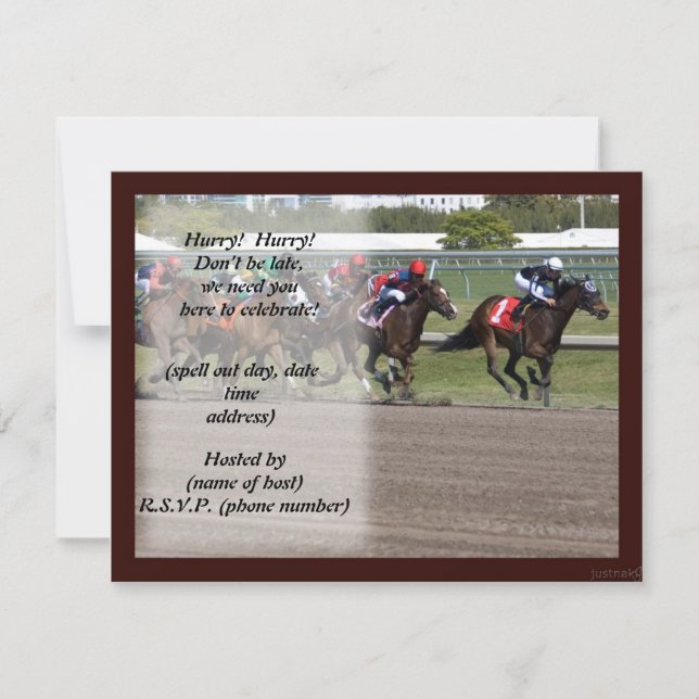 race track ii party invite (Front)