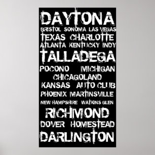 Race Tracks Across America Poster