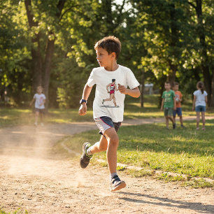 Race Walker Athlete Sports Runner in Motion T-Shirt