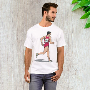 Race Walker Athlete Sports Runner in Motion  T-Shirt