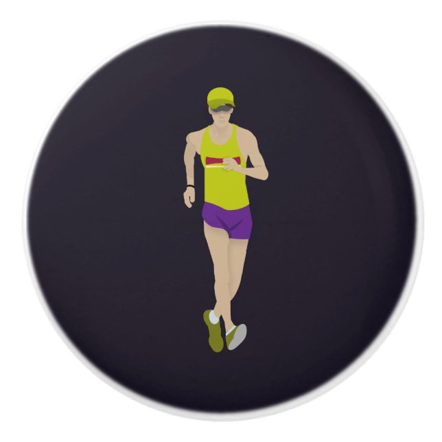 Race Walking Ceramic Knob (Front)