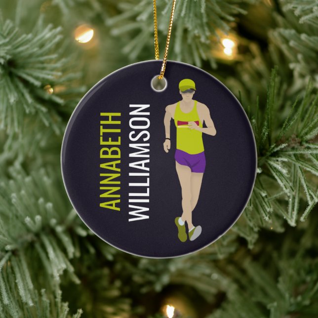 Race Walking Ceramic Tree Decoration (Tree)