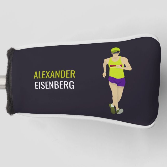 Race Walking Golf Head Cover (Front)