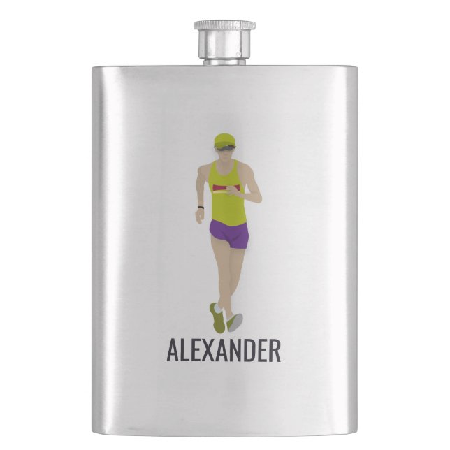 Race Walking Hip Flask (Front)