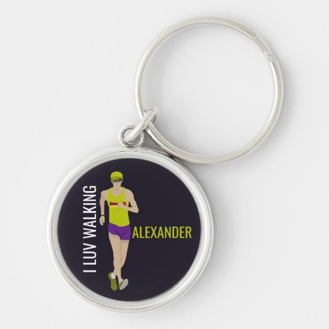 Race Walking Key Ring (Front)