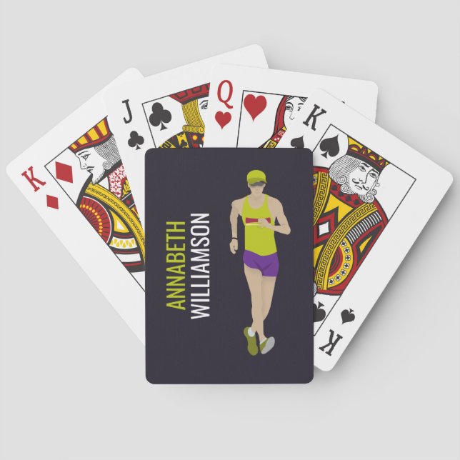 Race Walking Playing Cards (Back)