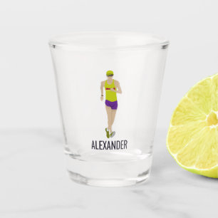 Race Walking Shot Glass