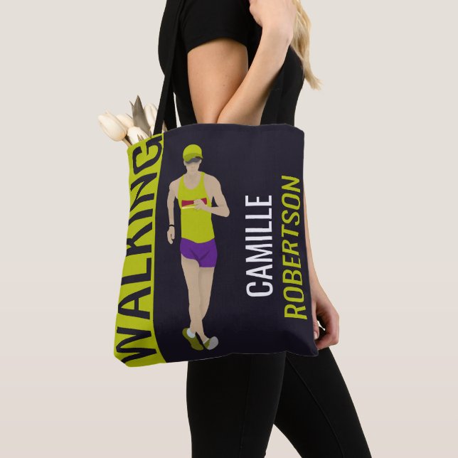 Race Walking Tote Bag (Close Up)