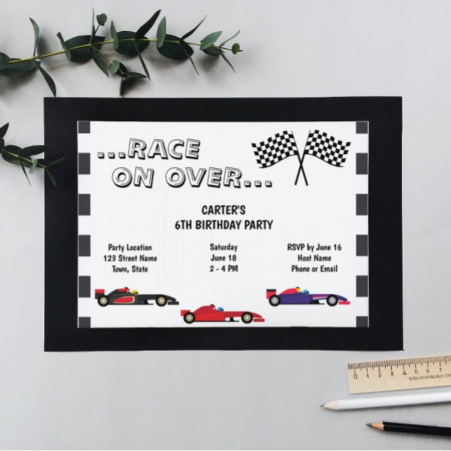 Racecar Birthday Invitation (Creator Uploaded)