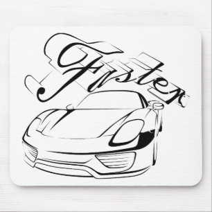 Racecar in tribals mouse mat
