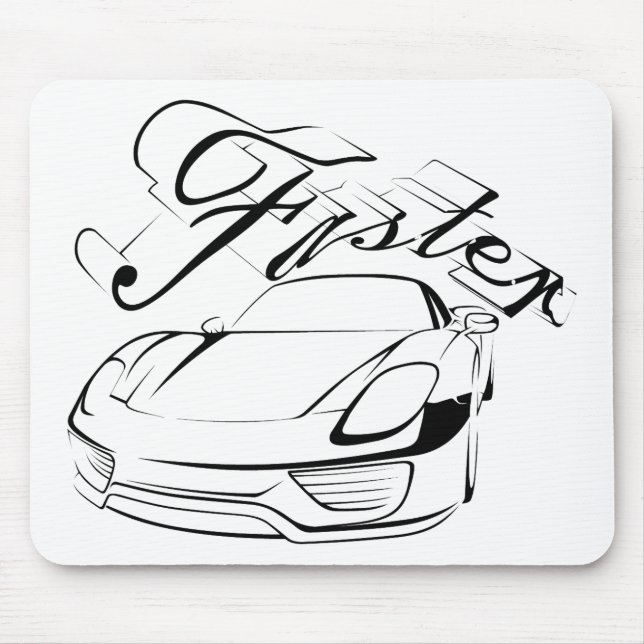 Racecar in tribals mouse mat (Front)