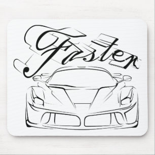 Racecar in tribals mouse mat