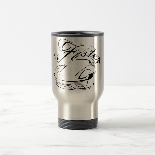 Racecar in tribals travel mug (Center)