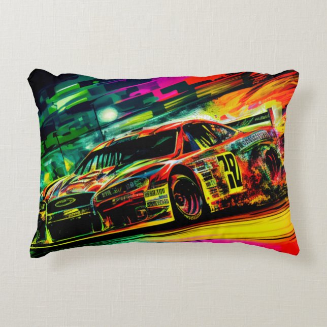 Racecar/Racing Decorative Cushion (Front)