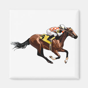 Racehorse and Jockey Magnet