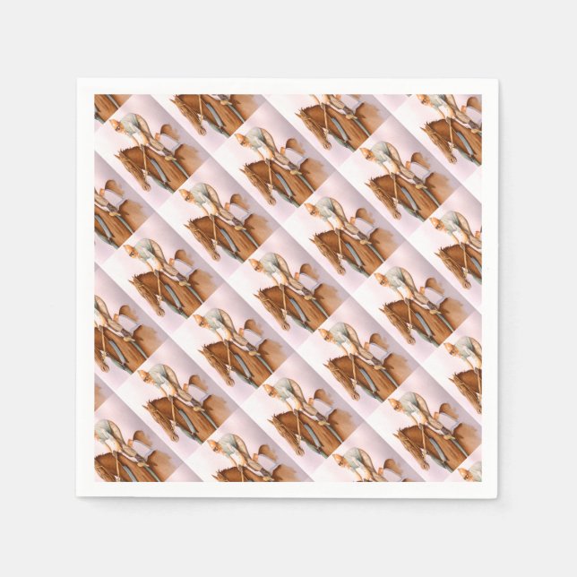 RaceHorse and Jockey Napkin (Front)