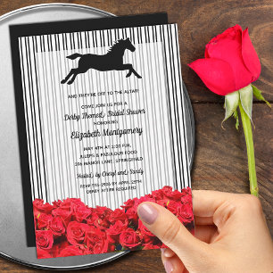 Racehorse and Roses Derby Bridal Invitation