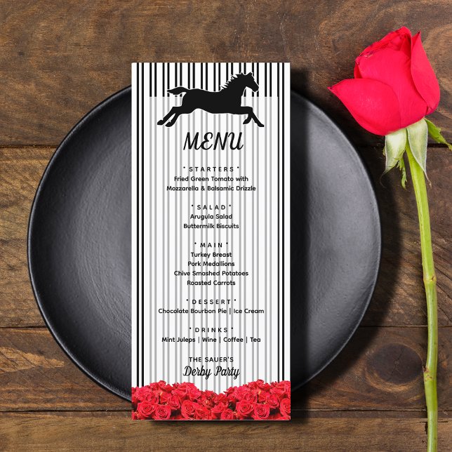 Racehorse and Roses Derby Day Party Menu (Racehorse and Roses Derby Day Party Menus)