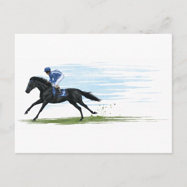 racehorse postcard (Front)