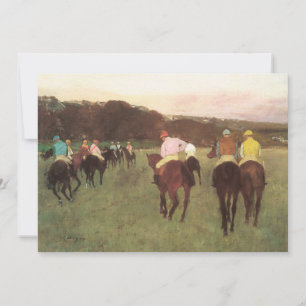 Racehorses at Longchamp by Edgar Degas Invitation