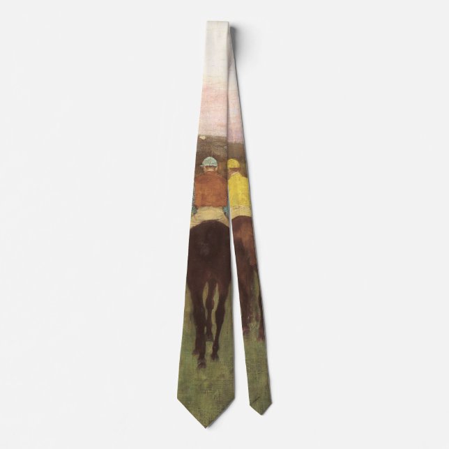 Racehorses at Longchamp by Edgar Degas Tie (Front)