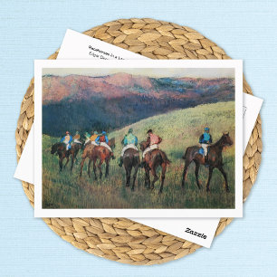 Racehorses in a Landscape Edgar Degas Postcard