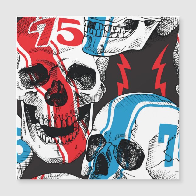 Racer Skull: Vintage Seamless Rebellion. (Front)