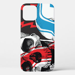 Racer Skull: Vintage Seamless Rebellion. iPhone 12 Case