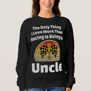 Racer Uncle Racing Chequered Flag Dirt Track Motor Sweatshirt