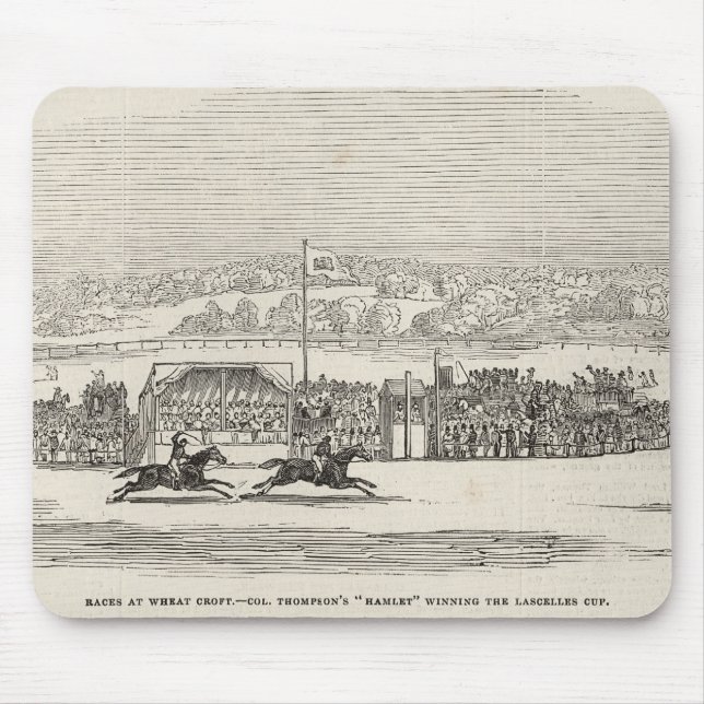 Races at Wheat Croft: Col. Thompson's 'Hamlet' Mouse Mat (Front)
