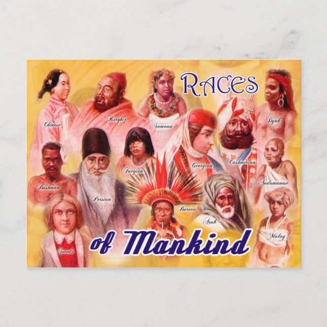 Races of Mankind Postcard (Front)