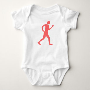 Racewalking - Tropical Pink Baby Bodysuit
